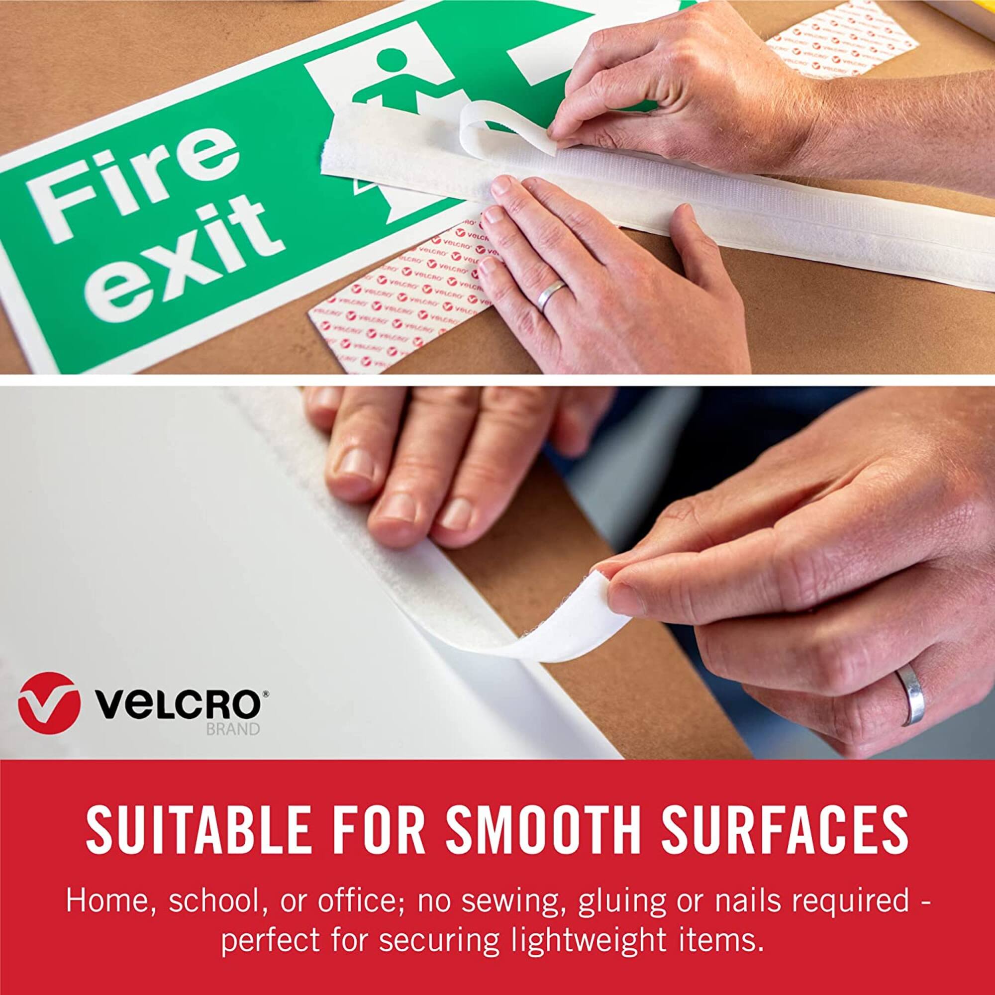 8 Pack: VELCRO® Brand Sticky Back White Tape, 5ft.